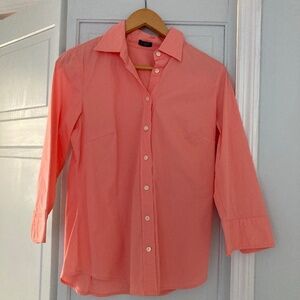 J. Crew Womens Salmon Button Down Cotton Shirt